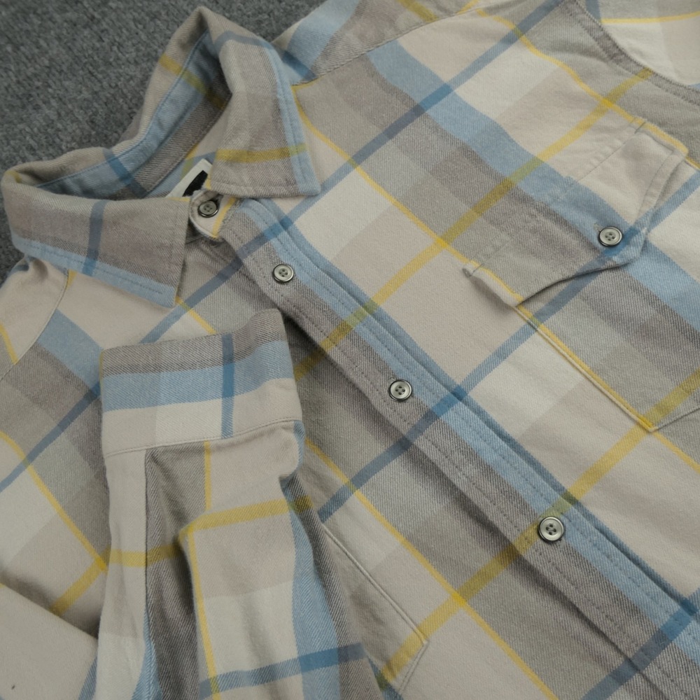 Mountain Khakis Shirt Men Large Plaid Brushed Work Pockets Rodeo Western Cottage